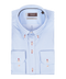 Blauw-wit geruit oxford overhemd met button-down